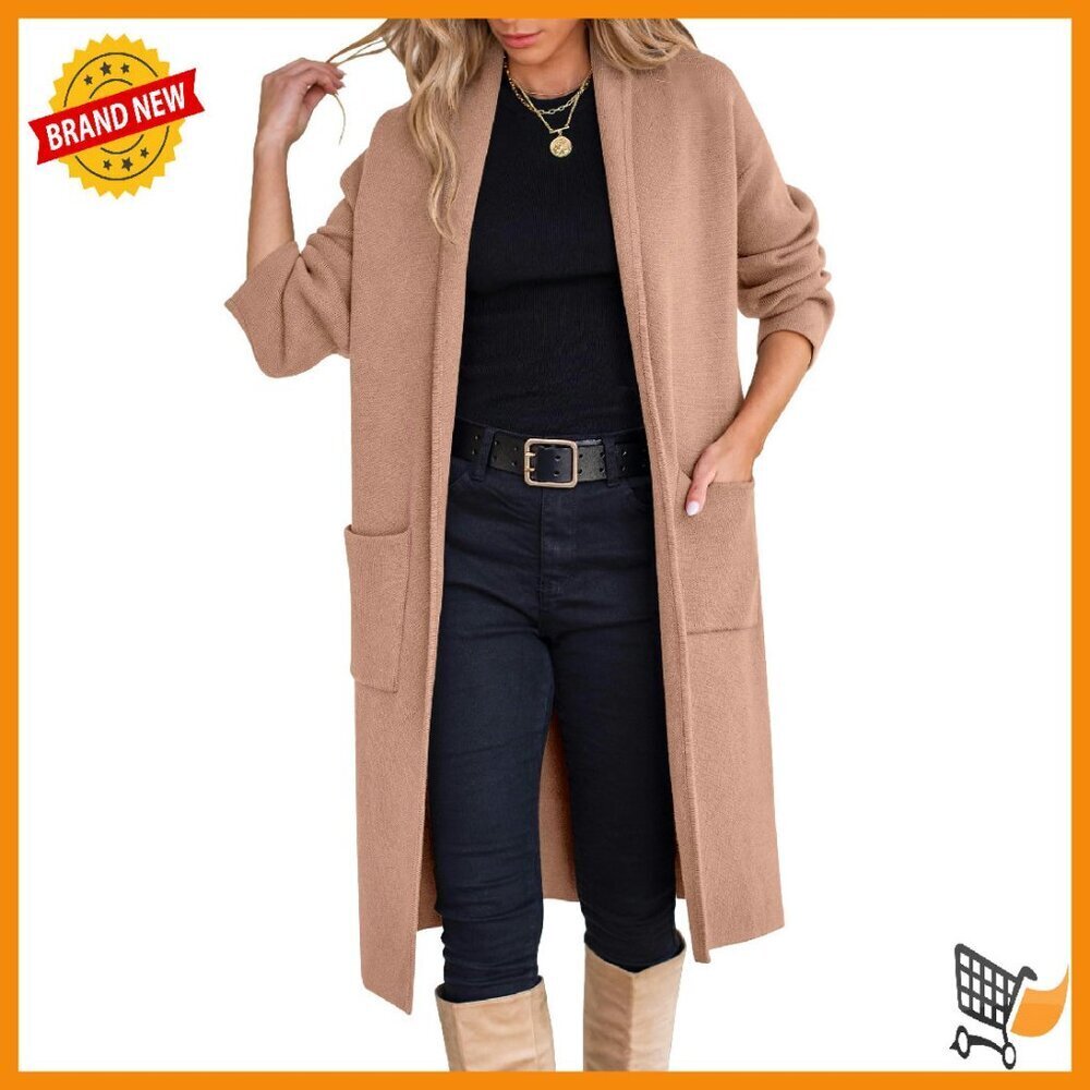 Oversized Open Front Cardigan Sweater Coatigan Duster Long Length
